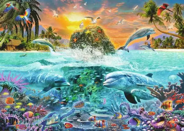 1000 Piece Puzzle: Underwater Island - Ages 14+