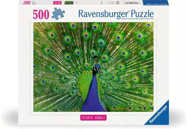 500 Piece Puzzle: Peacock - Ages 12+