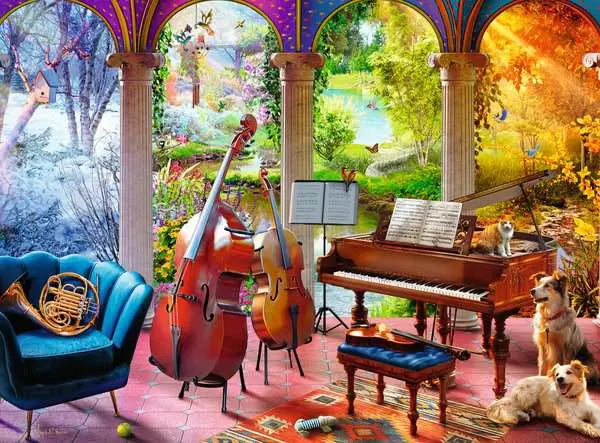 100 Piece XL Puzzle: Four Seasons in Music - Ages 9+
