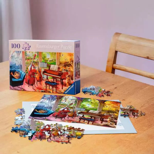 100 Piece XL Puzzle: Four Seasons in Music - Ages 9+