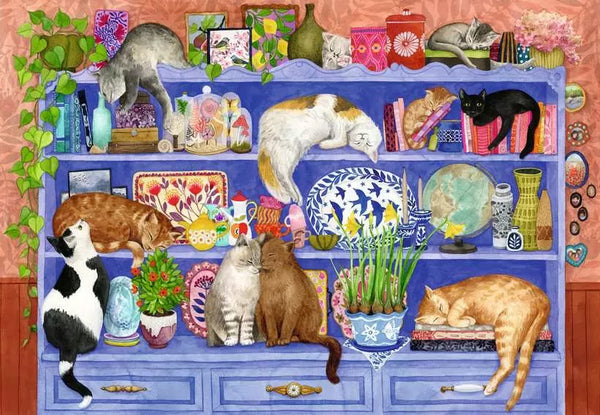 200 Piece Puzzle: Cats on the Shelf - Ages 8+