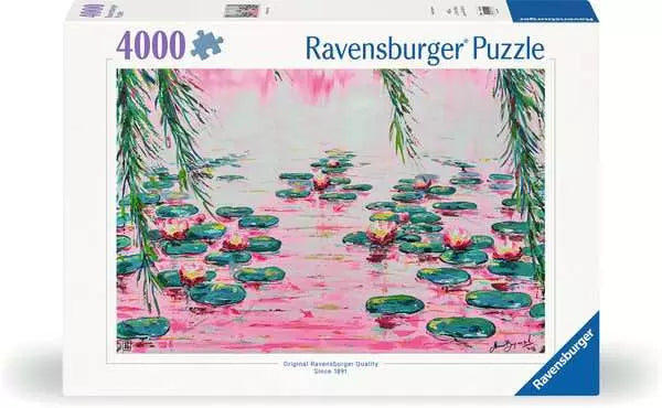 4000 Piece Puzzle: Pink Water Lillies - Ages 14+