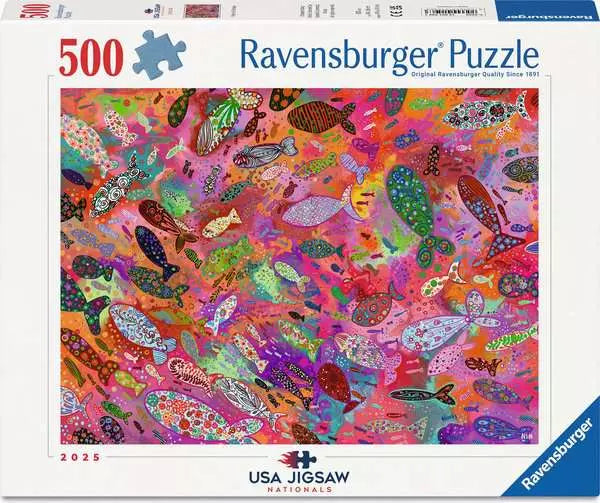 500 Piece Puzzle: Fish in Fuchsia - Ages 12+