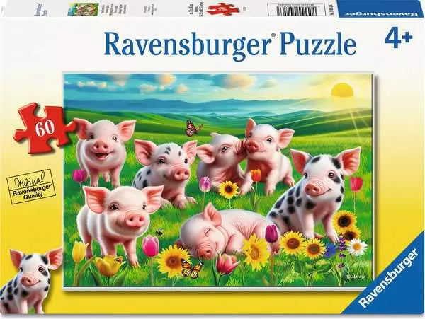 60 Piece Puzzle: Precious Piglets - Ages 4+
