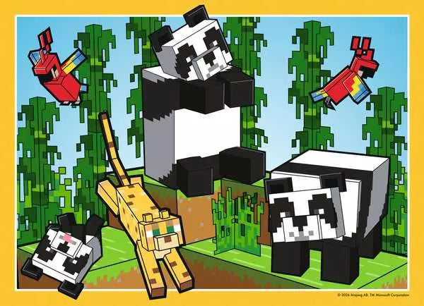 100 x 4 Piece Puzzle: Minecraft - Realms & Adventures- Ages 5+