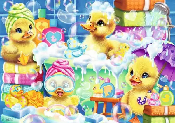 35 Piece Puzzle: Scrub a Dub Duckies - Ages 4+