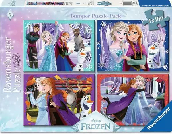 100 Piece x 4 Puzzle: Disney Frozen - Ages 5+