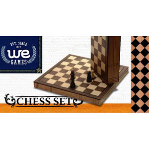 Chess Set: 11" Folding Book Style Walnut Board - Ages 6+
