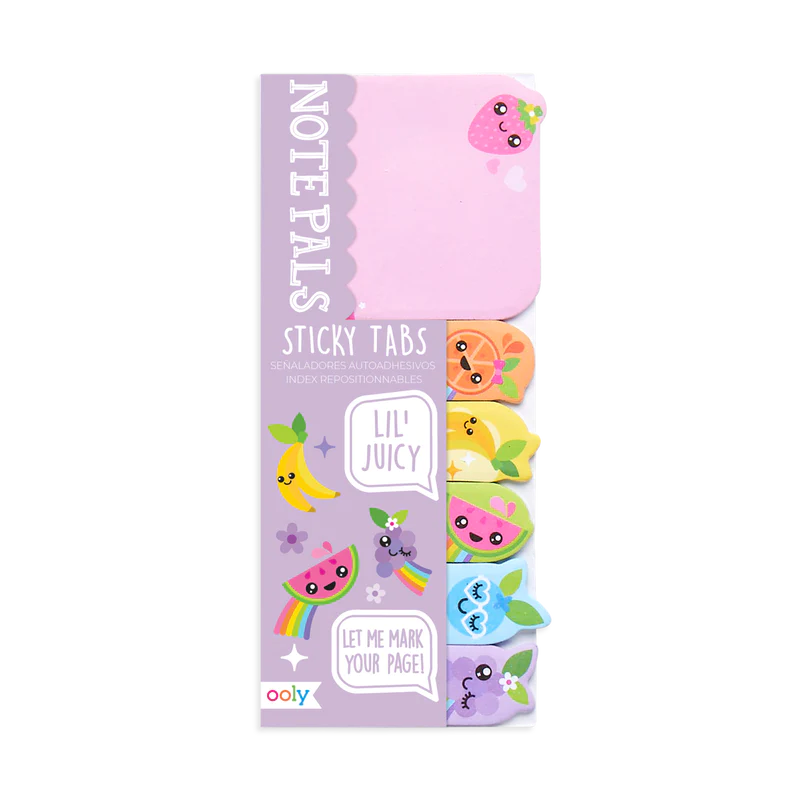 Ooly: Note Pals Sticky Tabs: Lil' Juicy - Ages 6+
