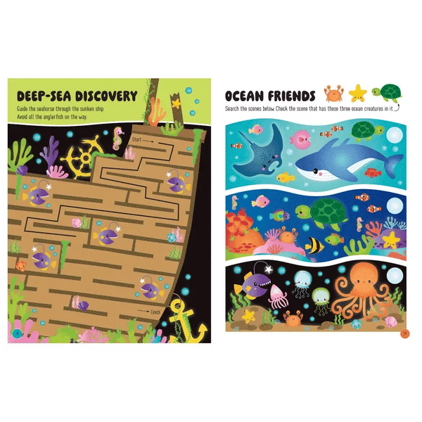 Glow in the Dark Underwater Wonders Activity Book