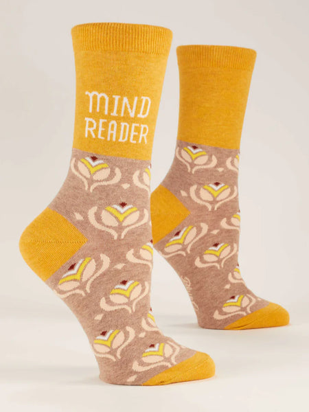 Blue Q: Women's Crew Socks Mind Reader - Size 5-10