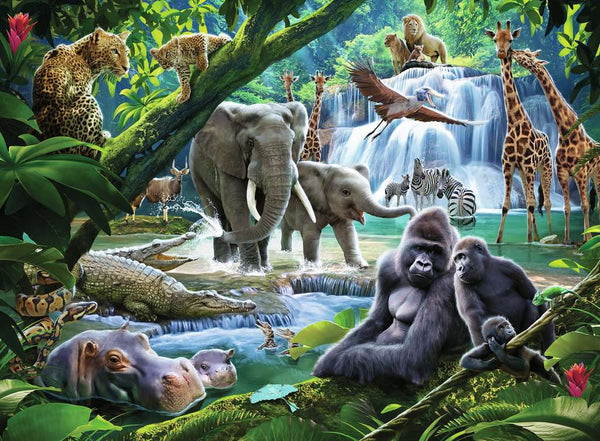 100 Piece Puzzle: Jungle Animals - Ages 6+