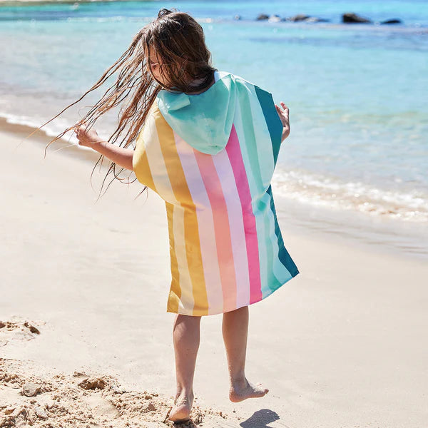 Dock & Bay: Quick Dry Poncho Kids - Coastal Candy - Ages 3-5