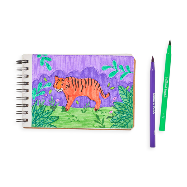 Ooly: Brilliant Brush 12 Brush Markers - Ages 6+