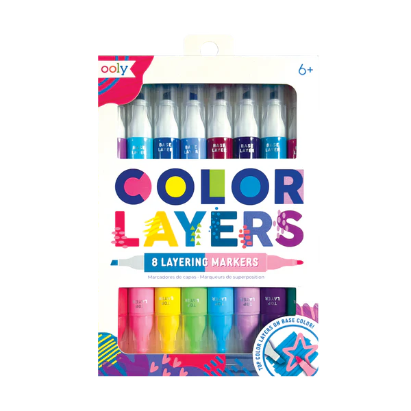 Ooly: Colour Layers: 8 Double-ended Layering Markers - Ages 6+