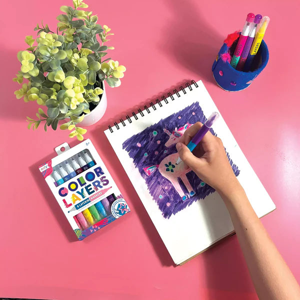 Ooly: Colour Layers: 8 Double-ended Layering Markers - Ages 6+