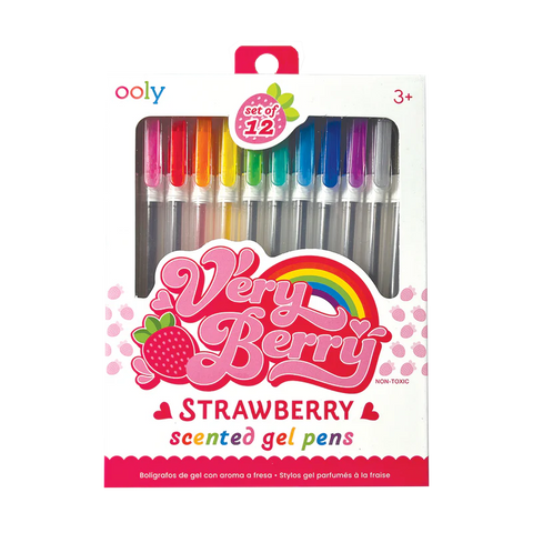 Ooly: Very Berry: 12 Strawberry Scented Gel Pens - Ages 3+