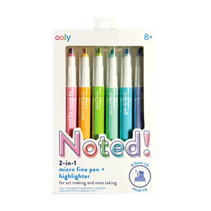 Noted! 2-in-1 Micro Fine Tip Pens & Highlighters - Ages 8+