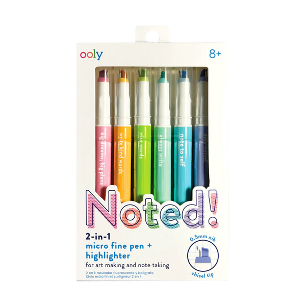 Noted! 2-in-1 Micro Fine Tip Pens & Highlighters - Ages 8+