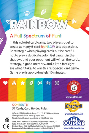 Rainbow Card Game - Ages 7+