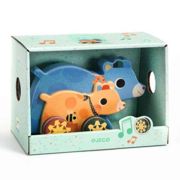 Djeco: Pull Along Toy - Gabi & Sam - Ages 18mths+