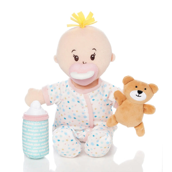 Manhattan Toy: Love, Stella Sleepy Time Set Peach Doll with Blonde Tuft - Ages 12mths+