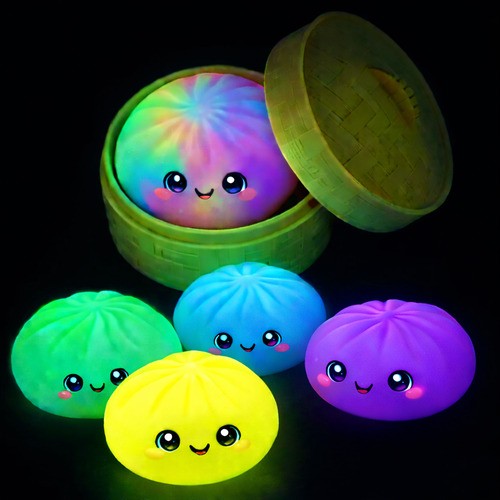 4” Mystery Squish Dumpling Glow in the Dark - Squishy Fidget & Sensory Toy