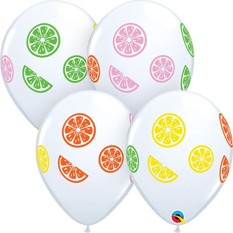 11" Latex Balloon: Colourful Fruit Slices
