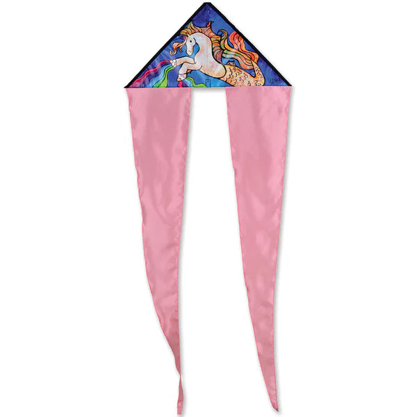 Kite: Zippy Flo-Tail Delta Kite - Mermaid Unicorn - Ages 8+