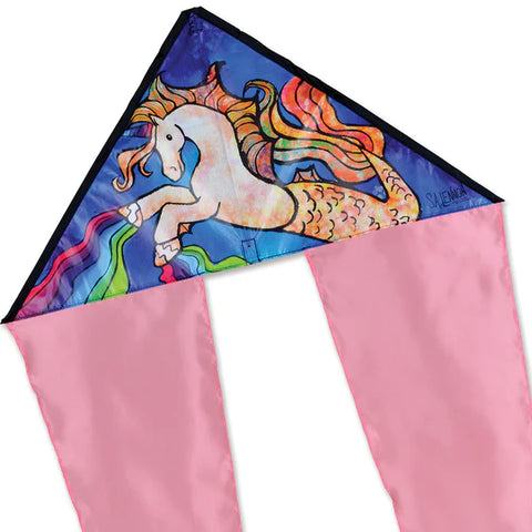 Kite: Zippy Flo-Tail Delta Kite - Mermaid Unicorn - Ages 8+