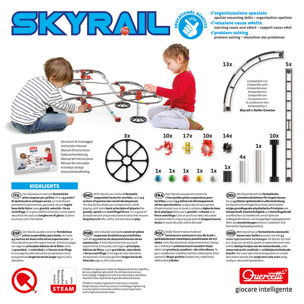 Quercetti: Sky Rail Roller Coaster Starter Set - Ages 6+