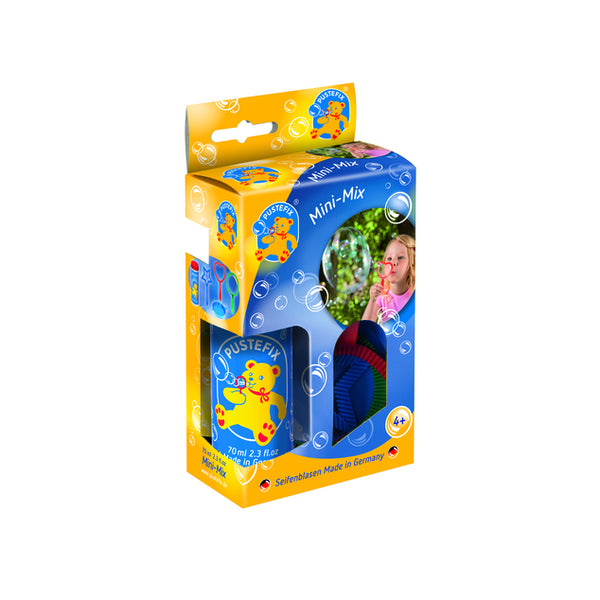 Pustefix Mini Mix bubbles with tray and 3 Wands