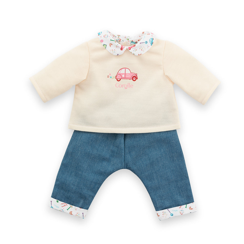 Corolle: 12" Long T-Shirt & Jeans  - Ages 18mths+