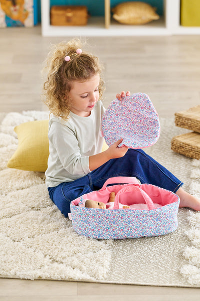 Corolle: Carry Bed Flowered for 12" Dolls - Ages 18mths+