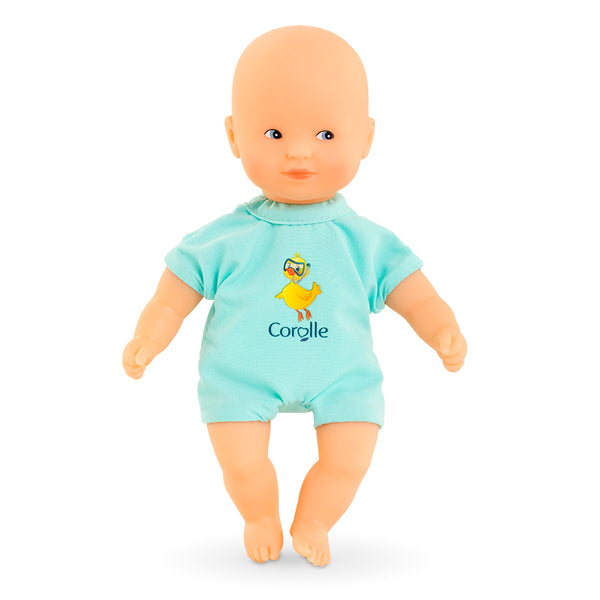 Corolle: My First Baby Doll 20cm - Mini Bath Blue Doll - Ages 18mths+