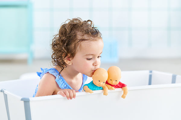 Corolle: My First Baby Doll 20cm - Mini Bath Blue Doll - Ages 18mths+