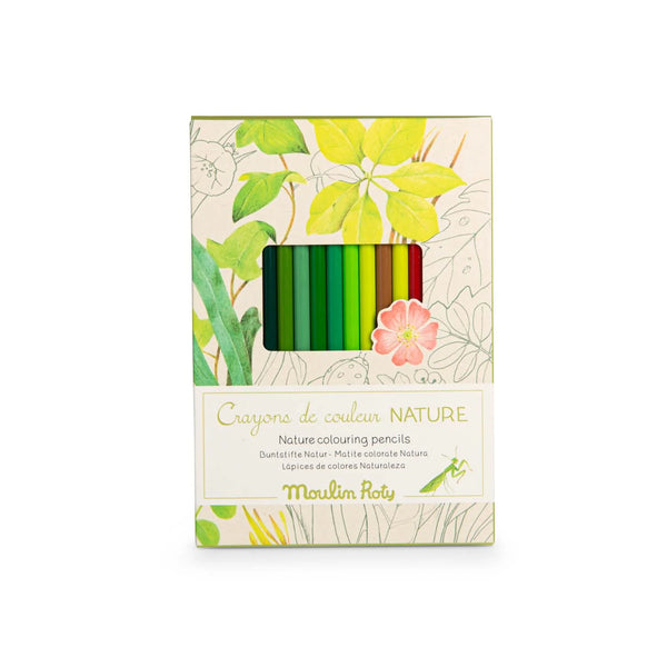 Le Jardinier 12 Nature Colouring Pencils and Cards - Moulin Roty