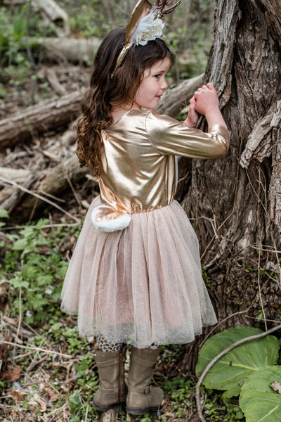 GP: Woodland Deer Dress with Headband - Multiple Sizes Available