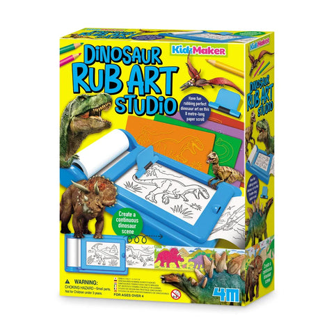 4M: Kidz Maker Dinosaur Rub-Art - Ages 4+