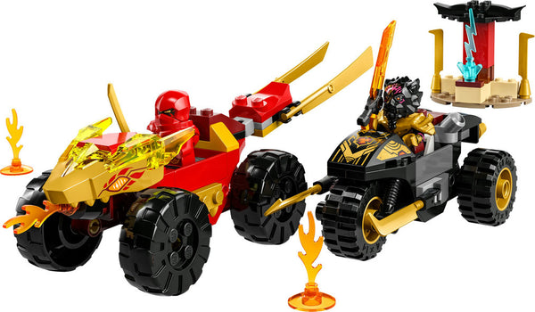 Lego: Ninjago Kai and Ras's Car and Bike Battle - Ages 4+