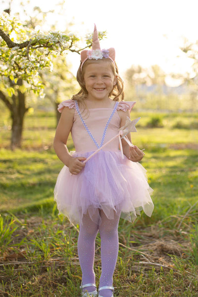 GP: Pink Shimmer Unicorn Dress and Headband Set - Multiple Sizes Available
