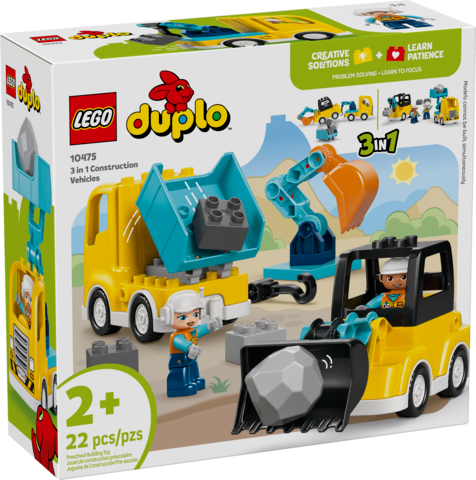 Duplo: 3 in 1 Construction Vehicles - Ages 2+