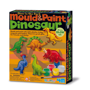 4M: Glow-in-the-dark Mould & Paint Dinosaur - Ages 5+