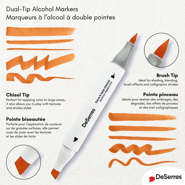 Deserres: 48 Dual-Tip Alcohol Markers - Ages 13+