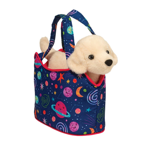 Sassy Sak: Cosmic Swirl with Yellow Lab - Ages 2+