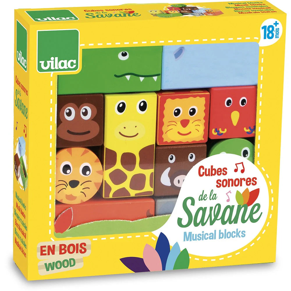 Vilac: Savanna Musical Blocks - Ages 18mths+
