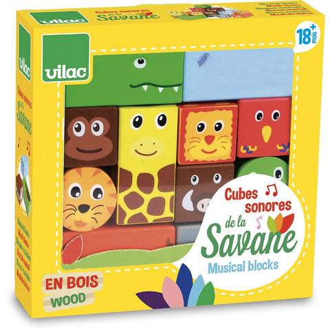 Vilac: Savanna Musical Blocks - Ages 18mths+