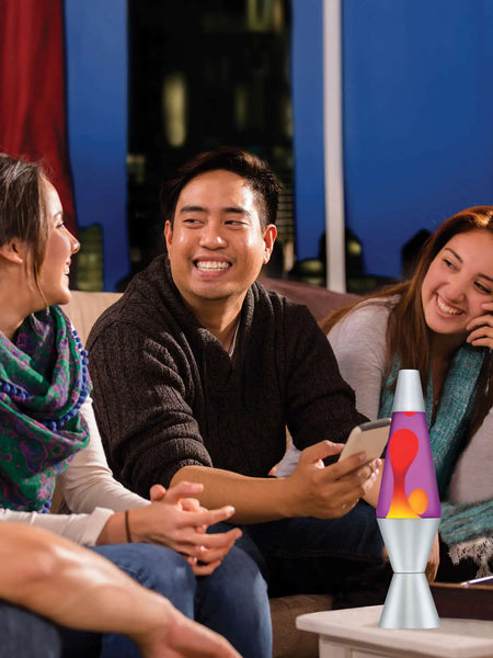 SCHY: 14.5” LAVA® Lamp: Yellow/Purple/Silver - Ages 8+