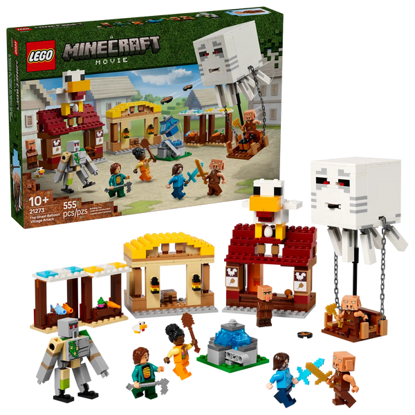 Lego: Minecraft the Ghast Balloon Village Attack - Ages 10+
