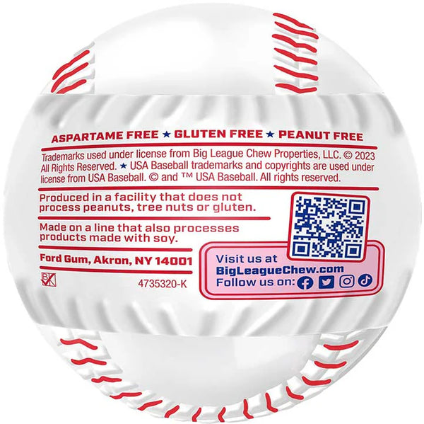 Loot: Big League Chew Baseball w/Gumballs and stickers - Ages 5+
